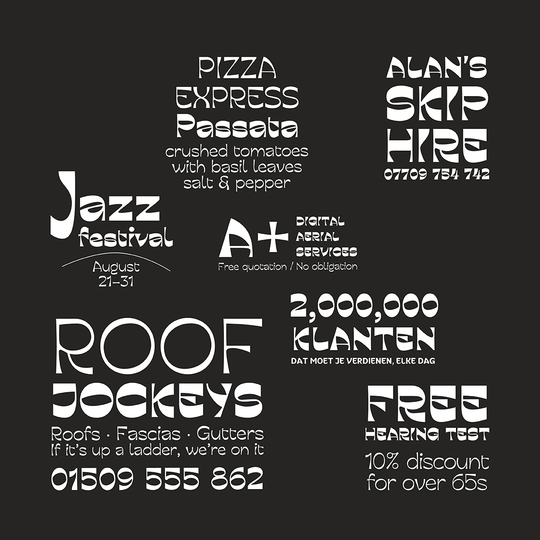 A series of short, fake and real adverts for all sorts of businesses.