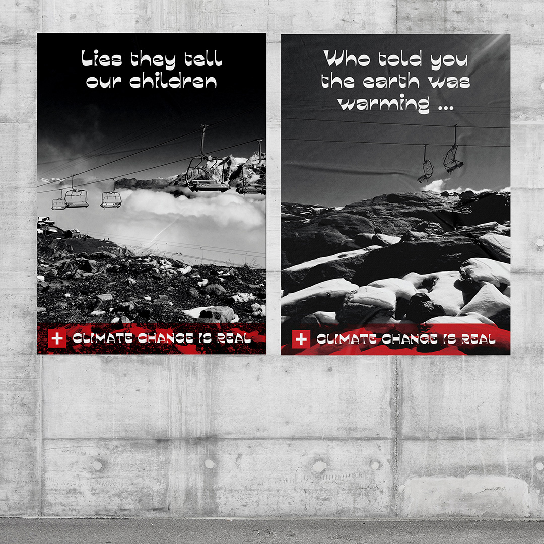 Two climate change inspired posters.